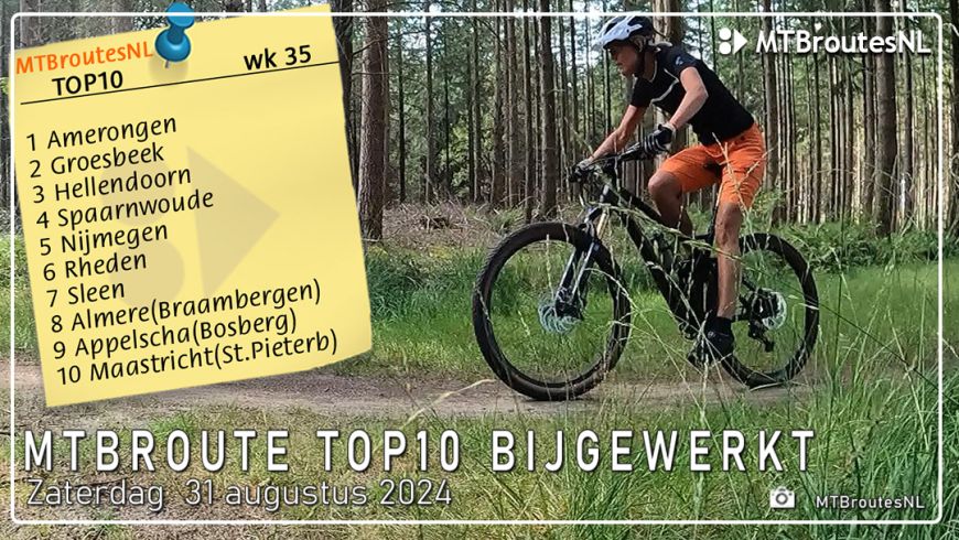 MTBroute TOP10 bijgewerkt 31-08-2024