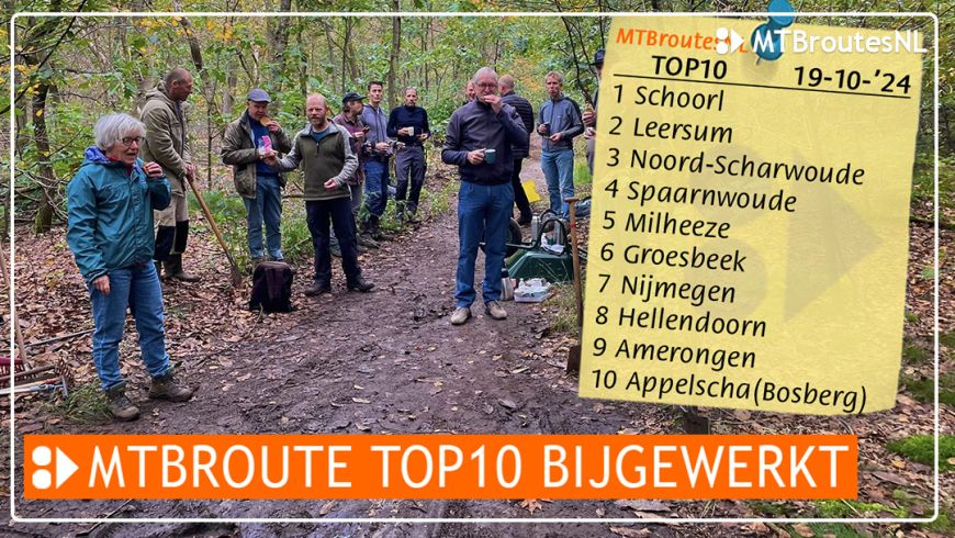 MTBroute TOP10 bijgewerkt 19-10-2024