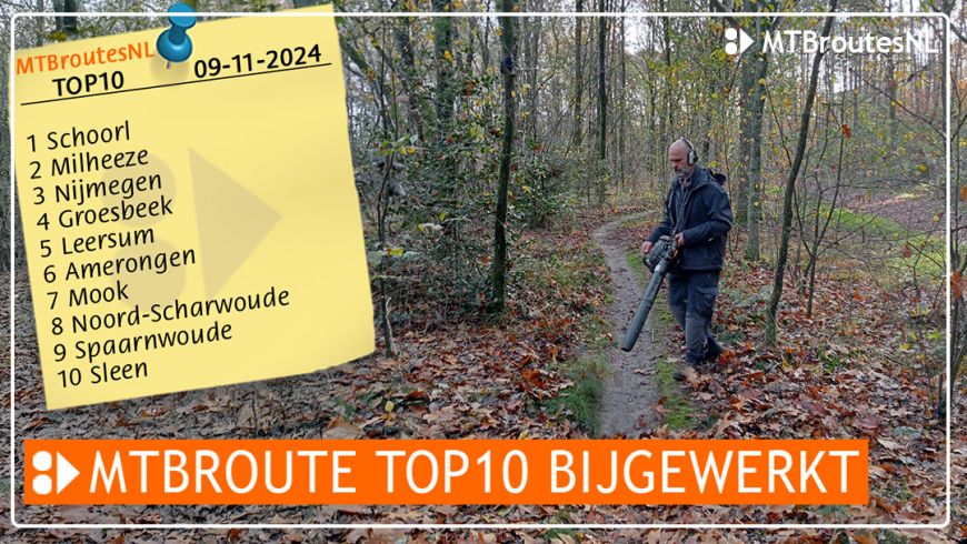 MTBroute TOP10 bijgewerkt 09-11-2024