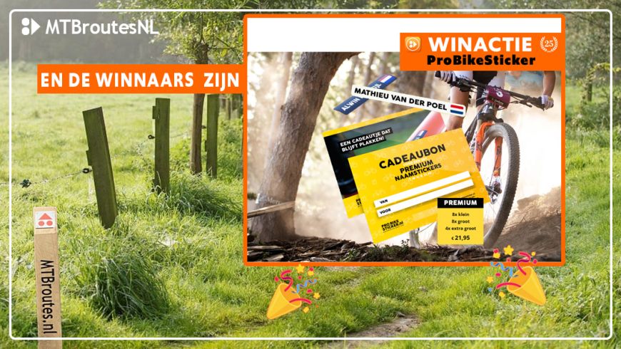 Winnaars set naamstickers van ProBikeStickers bekend 🎉